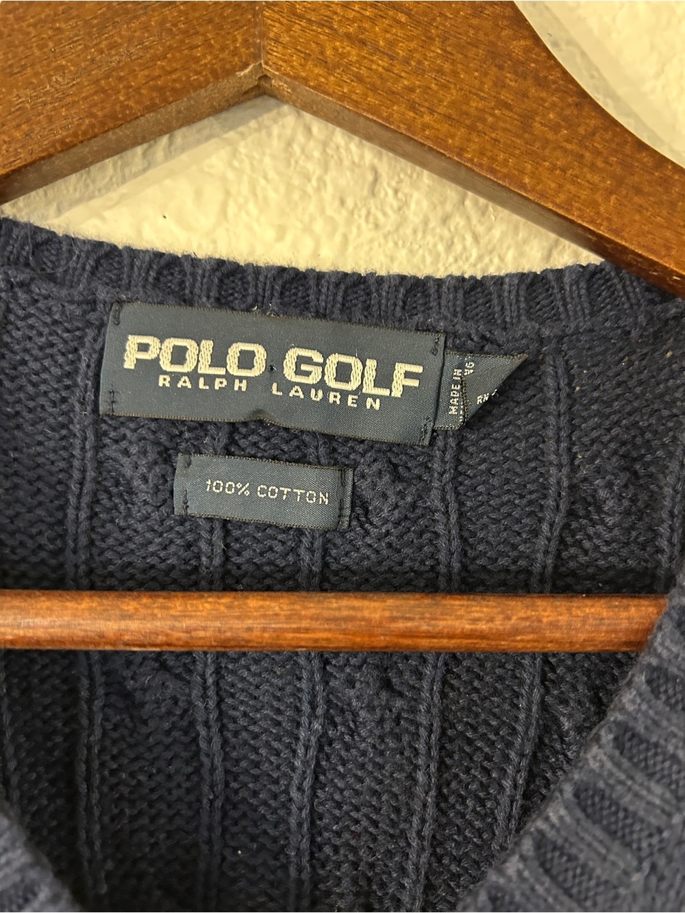 Navy Cable-Knit V-Neck Sweater Vest - Picture 5 of 8